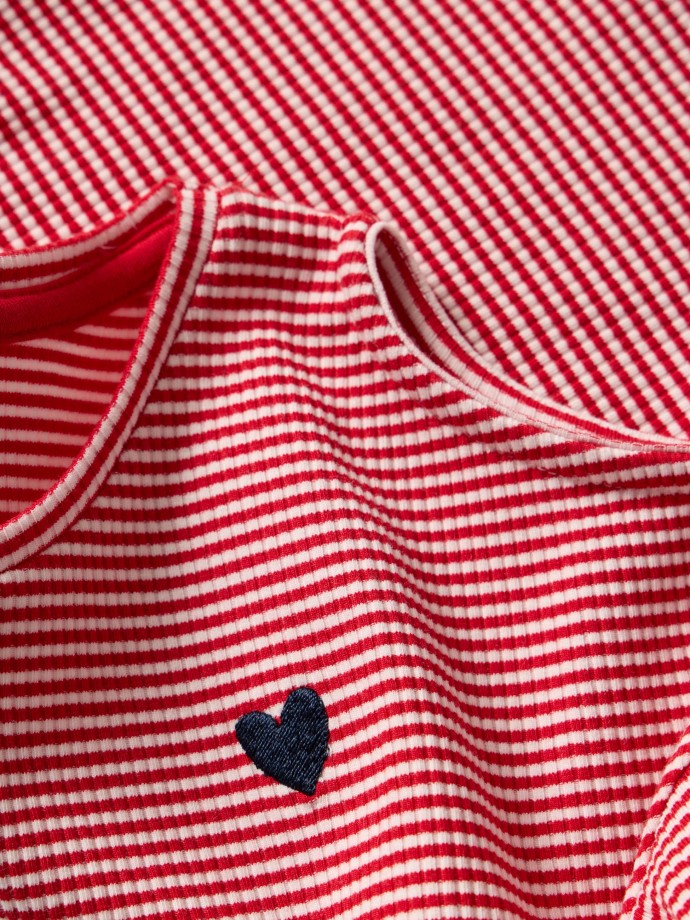 Camisola �s riscas sem ombros