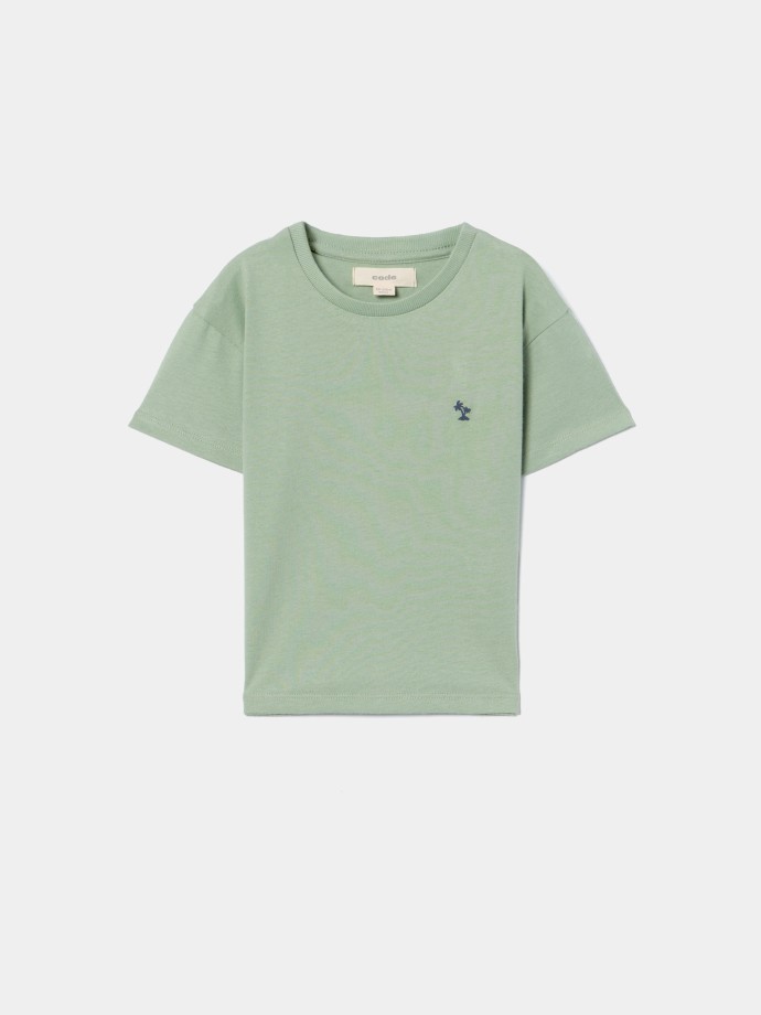 T-shirt com pormenor estampado