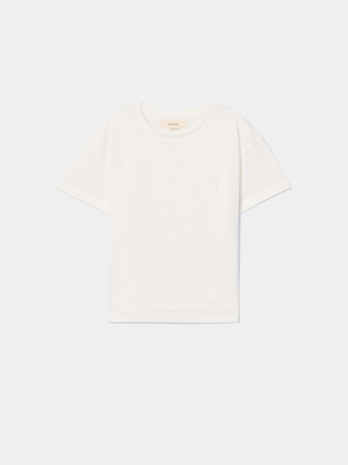 T-shirt com pormenor estampado