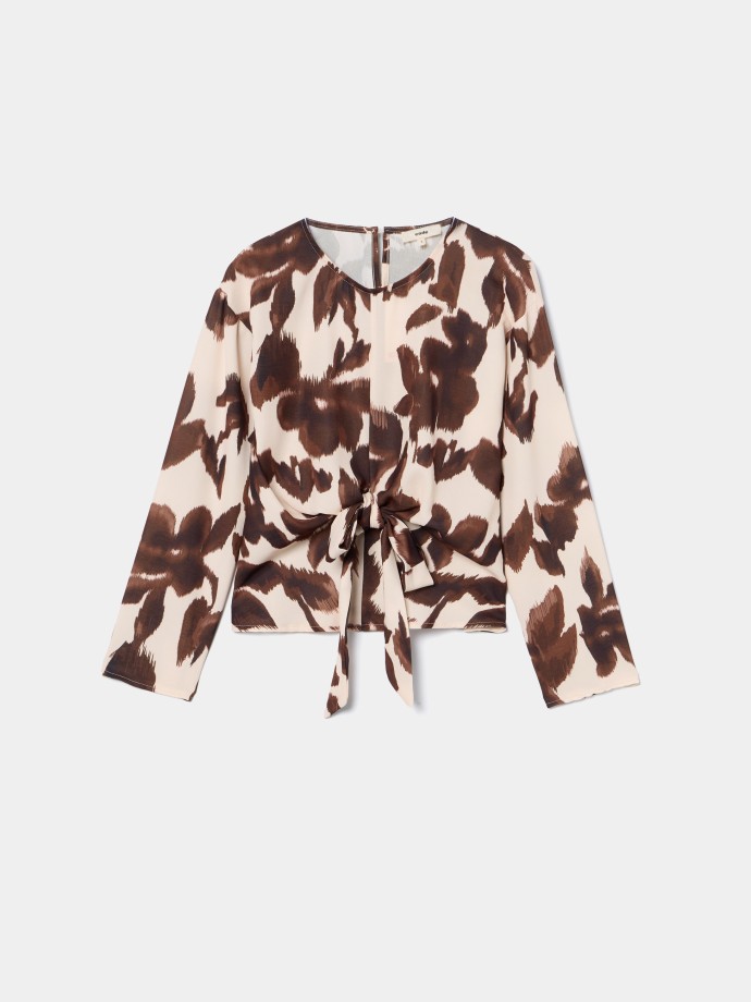 Blusa estampada com n