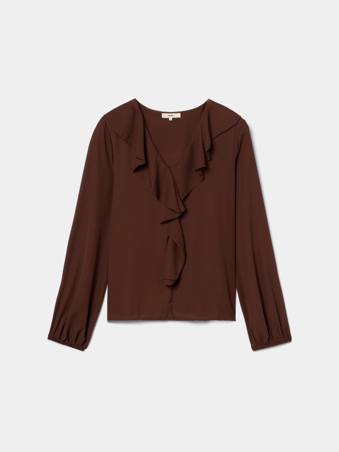 Blusa com folho Blusa com folho