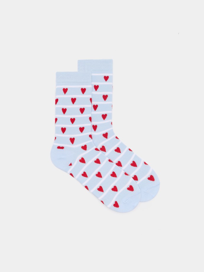 Pack de 2 meias com cora��es