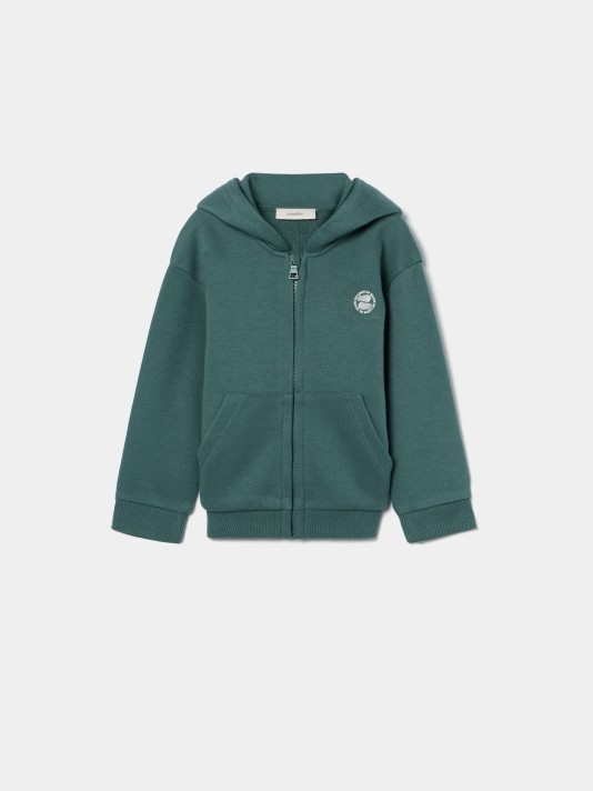 Casaco de felpa com capuz