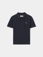 Polo em malha piquet com estampado 