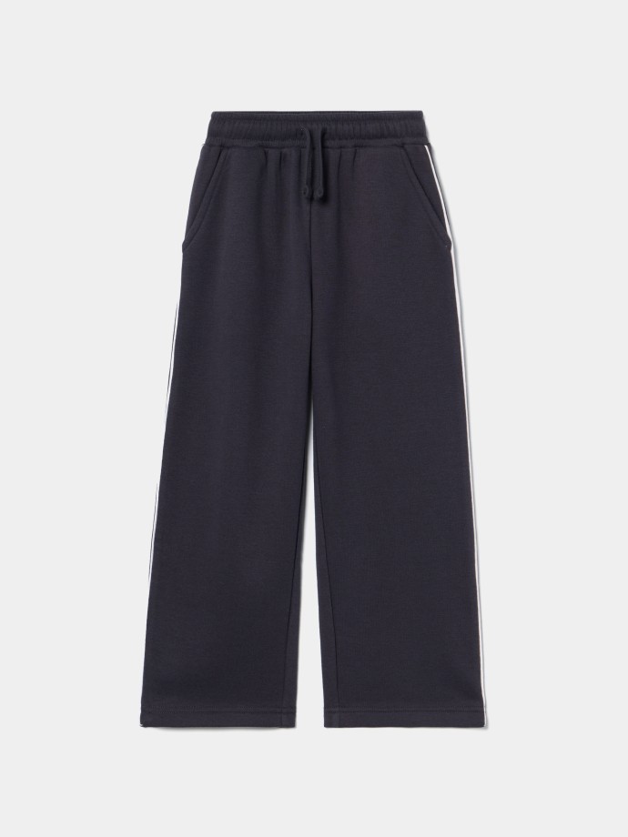 Cal�as de felpa com risca lateral