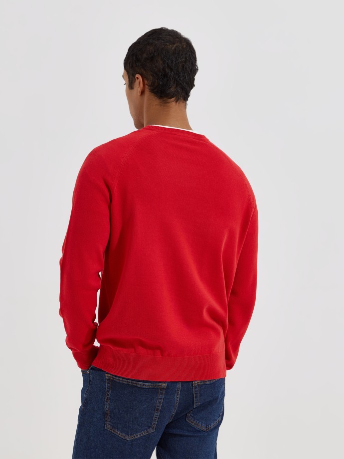 Camisola de malha com decote redondo