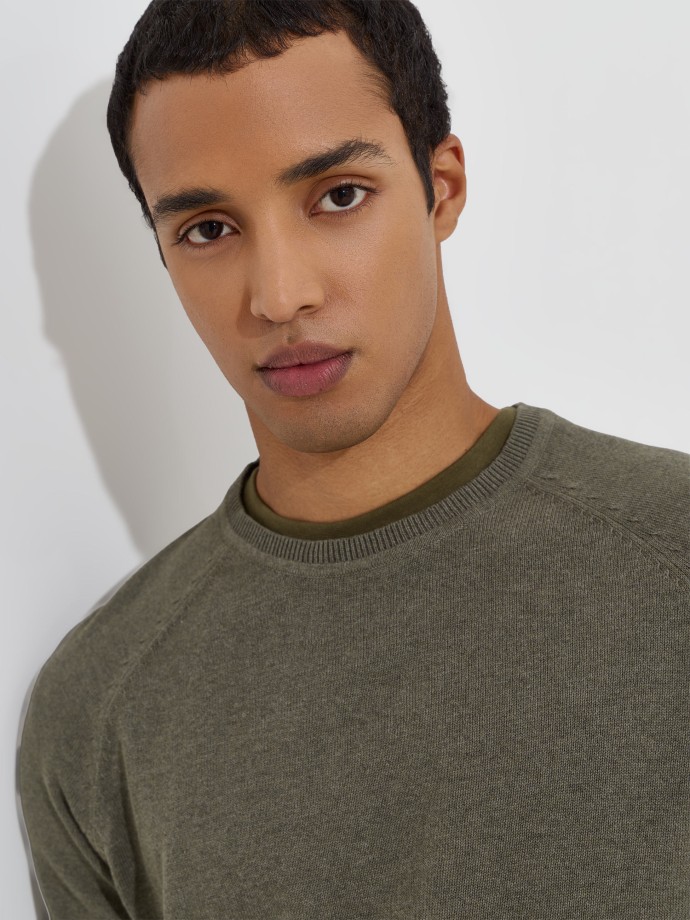 Camisola de malha com decote redondo