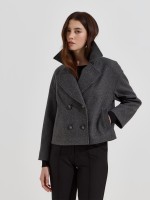 Casaco curto em fazenda