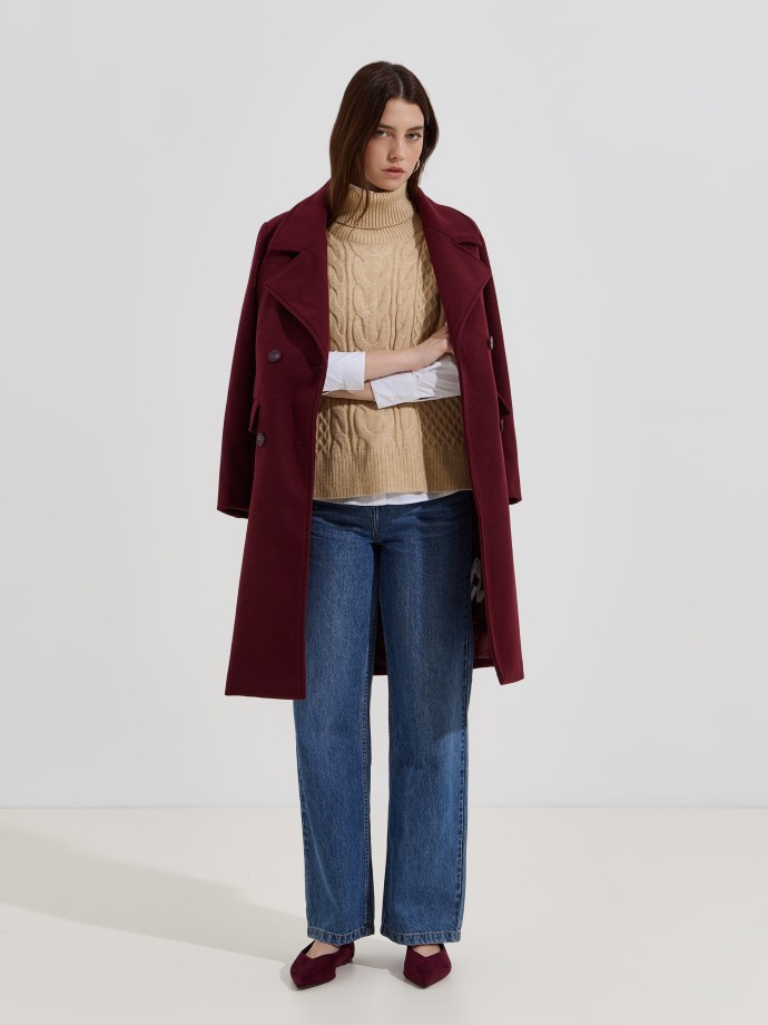 Colete em malha entrançada Colete em malha entrançada