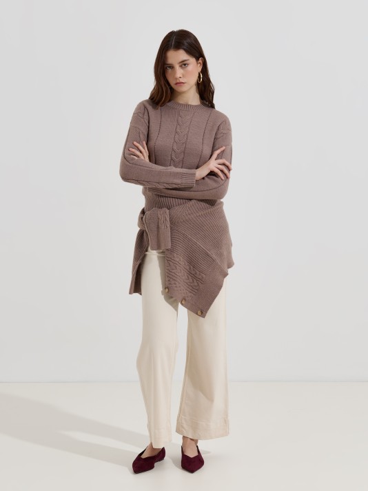 Camisola de malha entrançada Camisola de malha entrançada