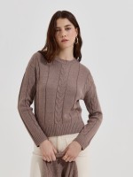 Camisola de malha entranada