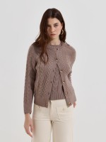 Casaco de malha entrançada Casaco de malha entrançada