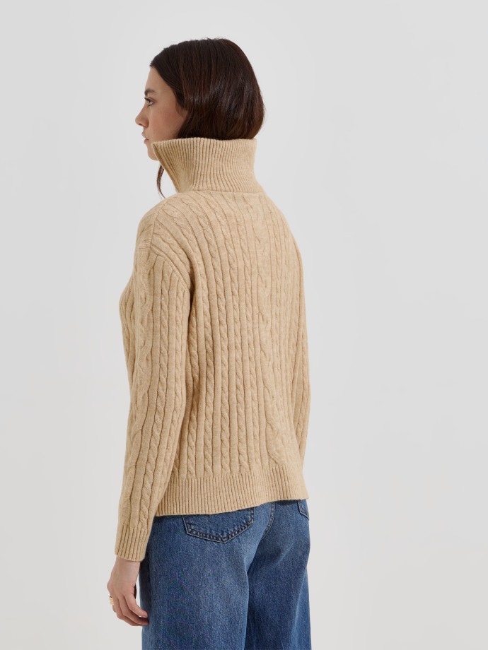 Camisola de malha com gola