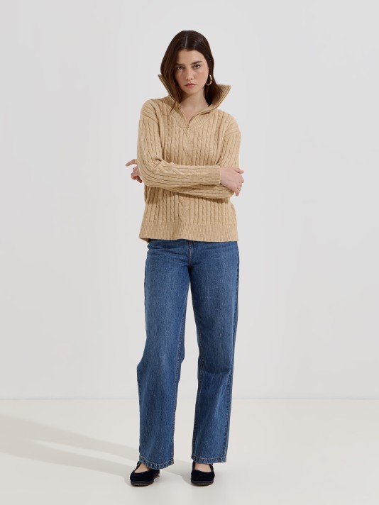 Camisola de malha com gola Camisola de malha com gola