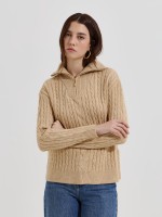 Camisola de malha com gola