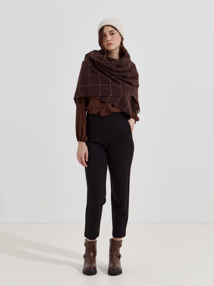 Calças de cintura subida Calças de cintura subida