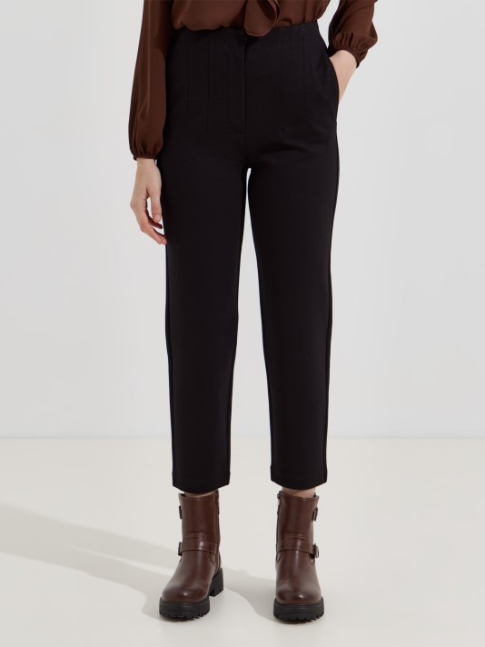 Calças de cintura subida Calças de cintura subida