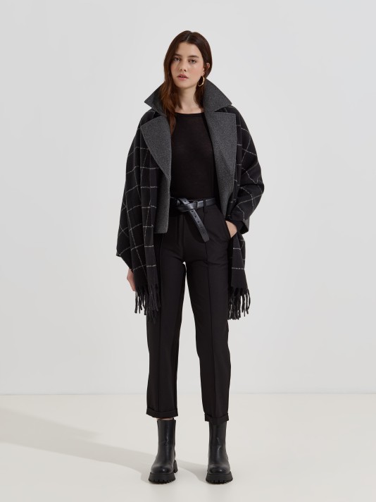 Calas de tecido com 2 botes