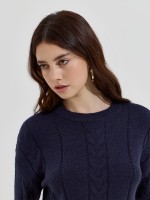 Camisola em malha entranada