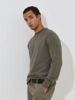 Camisola de malha com decote redondo