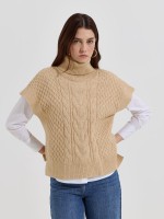 Colete em malha entrançada Colete em malha entrançada