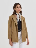 Blazer com efeito suede