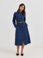 Vestido de ganga com cinto