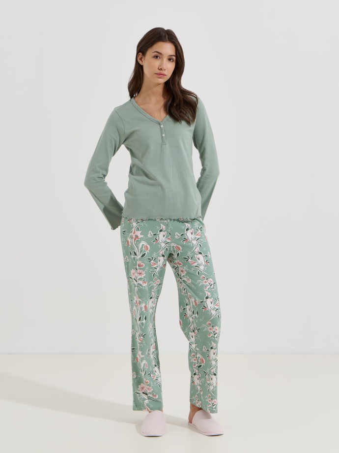 Pijama comprido estampado