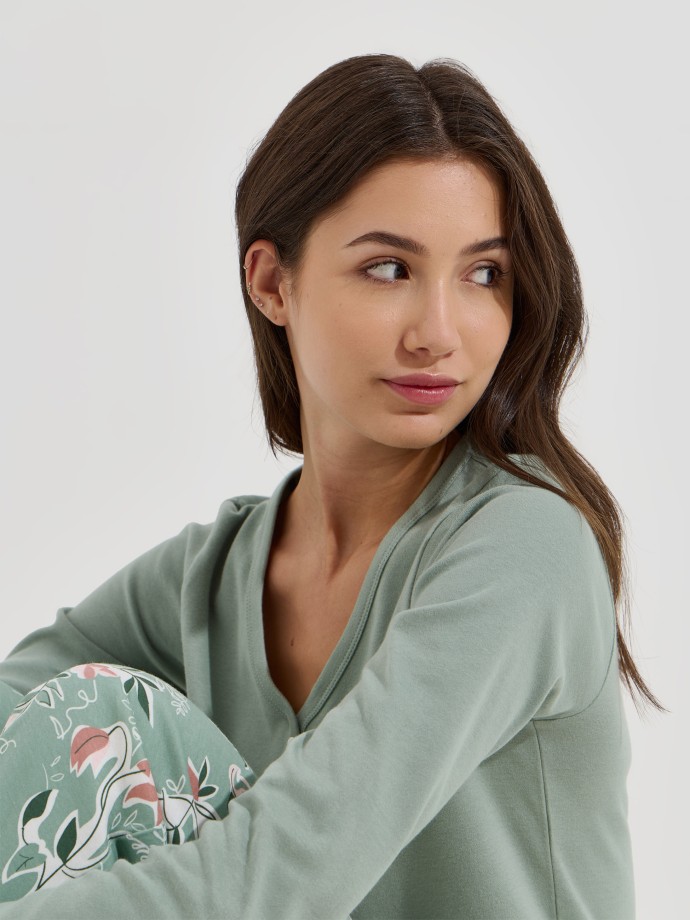 Pijama comprido estampado