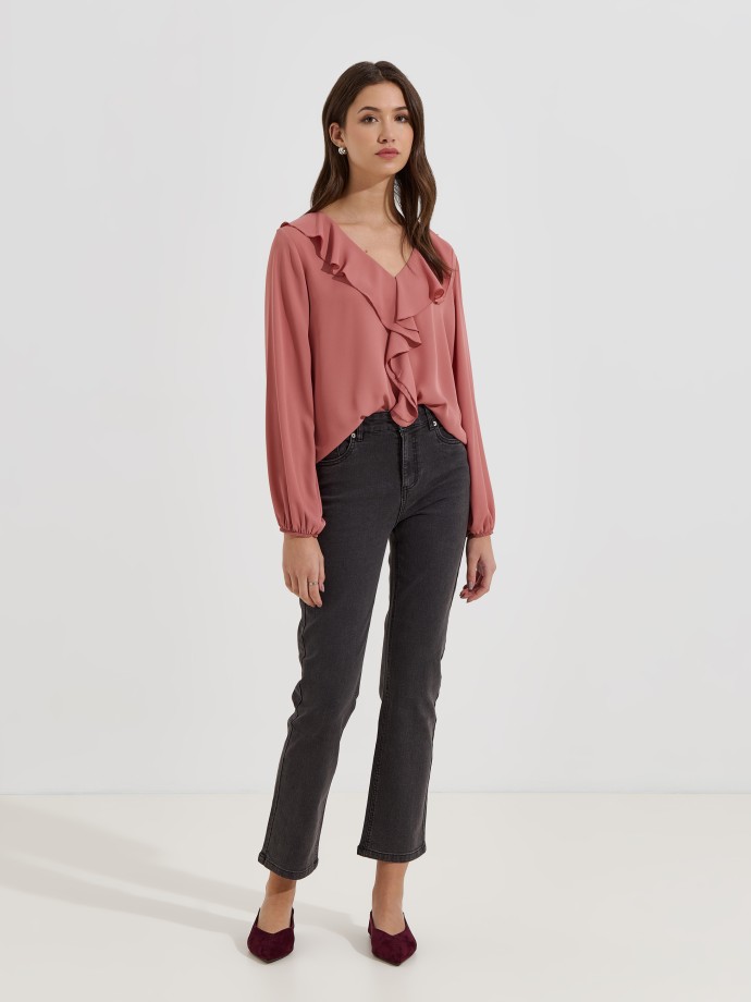 Blusa com folho Blusa com folho