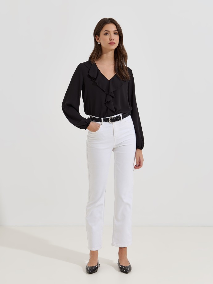 Blusa com folho Blusa com folho