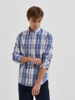 Camisa xadrez com bolso