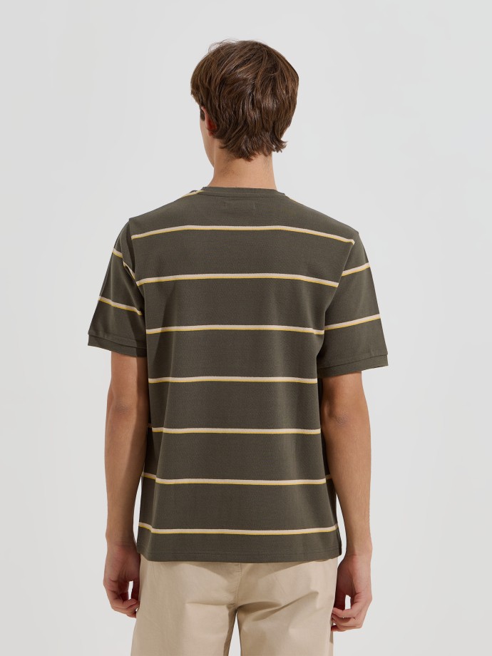 T-shirt �s riscas em algod�o