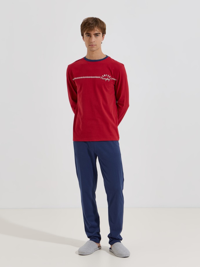 Pijama comprido estampado