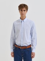 Camisa com riscas em algod�o