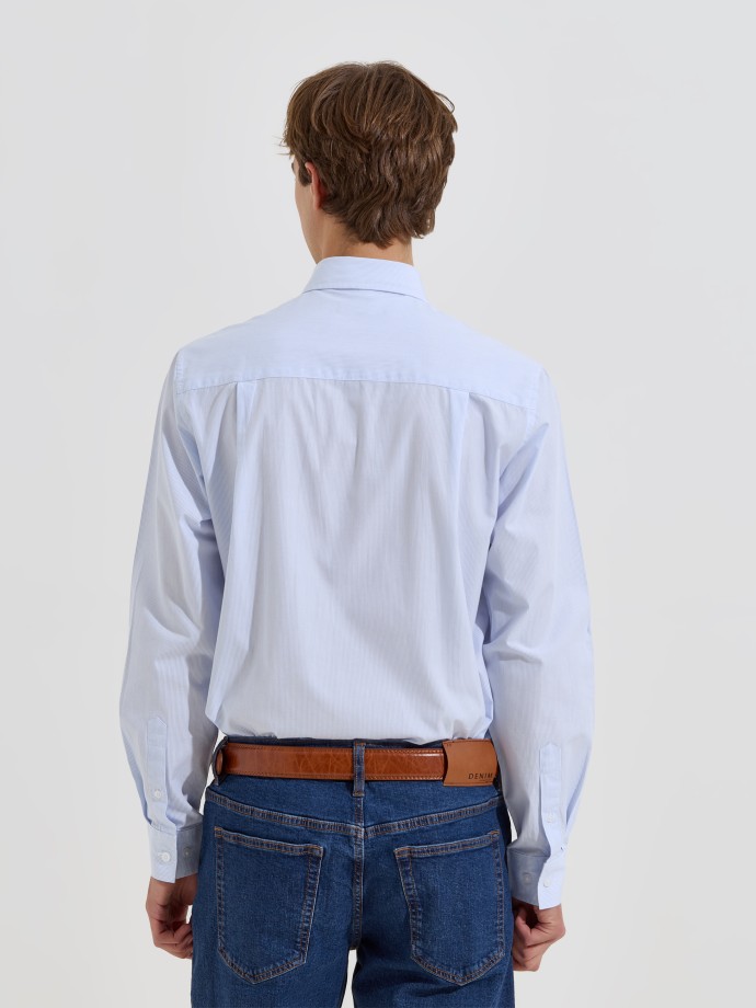 Camisa com riscas em algod�o