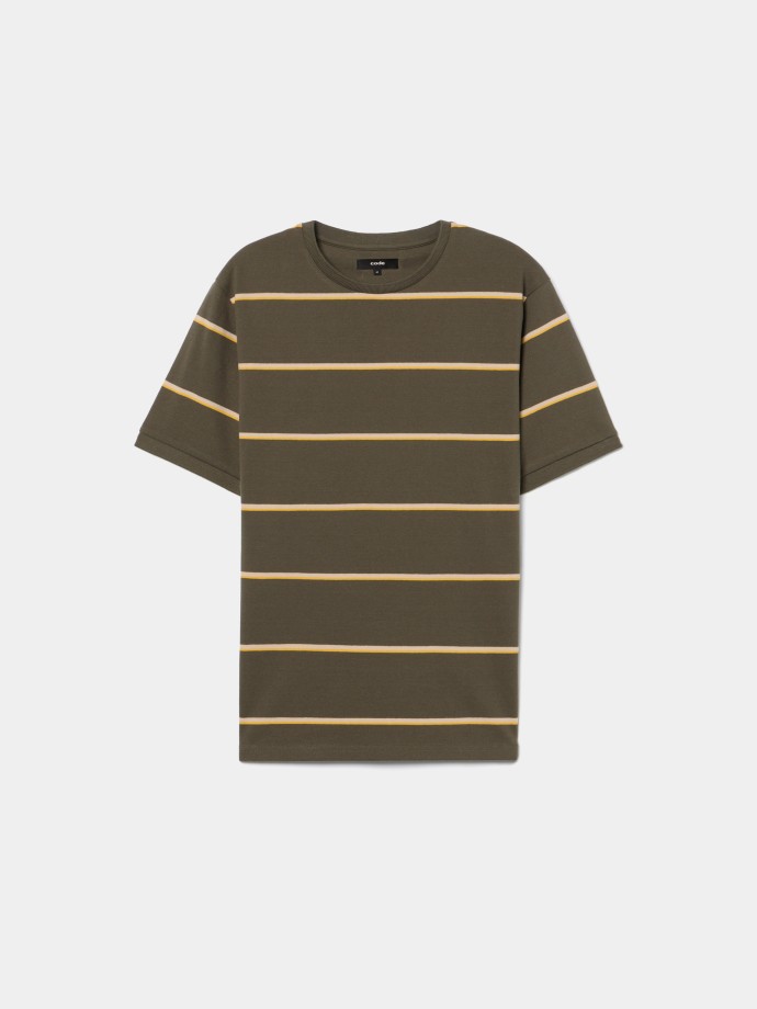 T-shirt �s riscas em algod�o