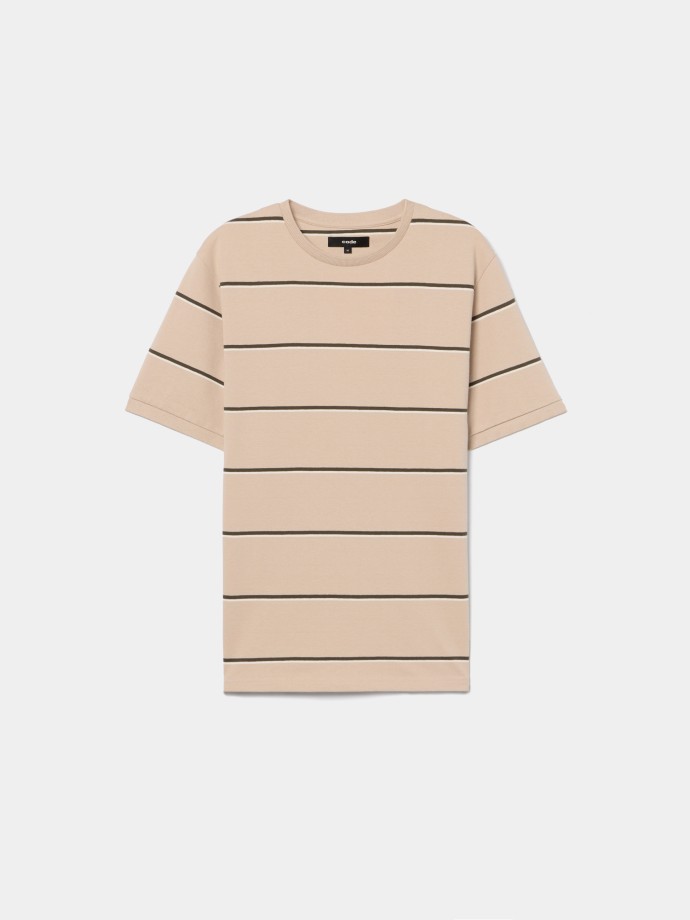 T-shirt �s riscas em algod�o