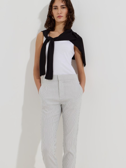 Calças de tecido clássicas Calças de tecido clássicas