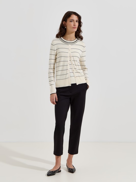 Casaco de malha com riscas Casaco de malha com riscas