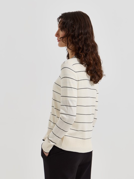 Casaco de malha com riscas Casaco de malha com riscas
