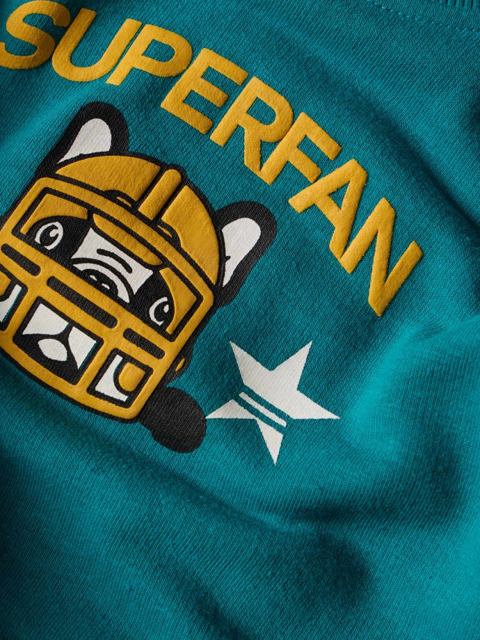 Camisola de felpa estampada