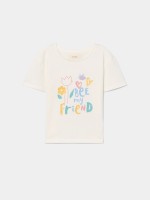 T-shirt estampada com brilhantes T-shirt estampada com brilhantes