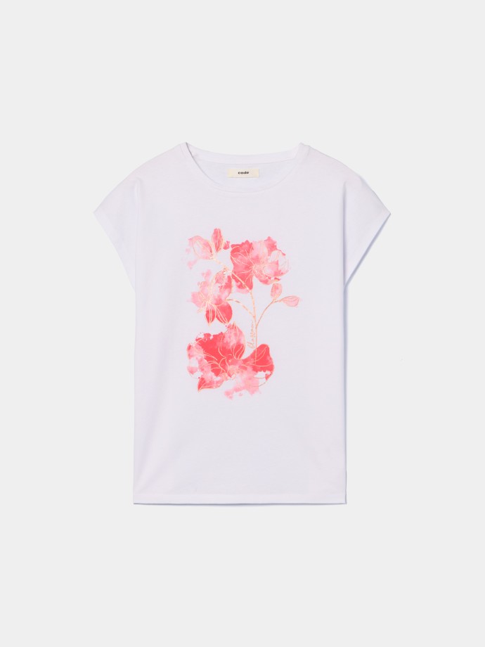 T-shirt com estampado frontal