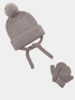 Conjunto de gorro e luvas