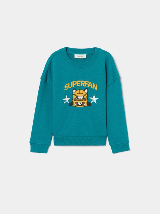 Camisola de felpa estampada