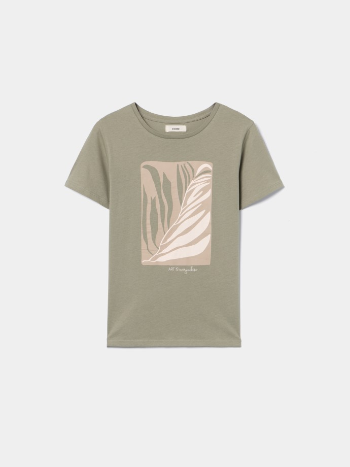 T-shirt com estampado frontal