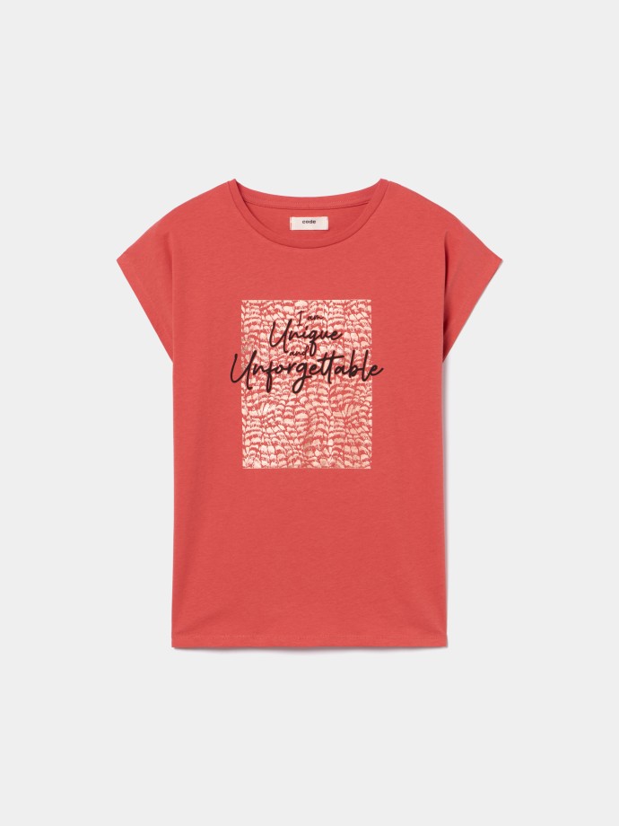 T-shirt com estampado frontal