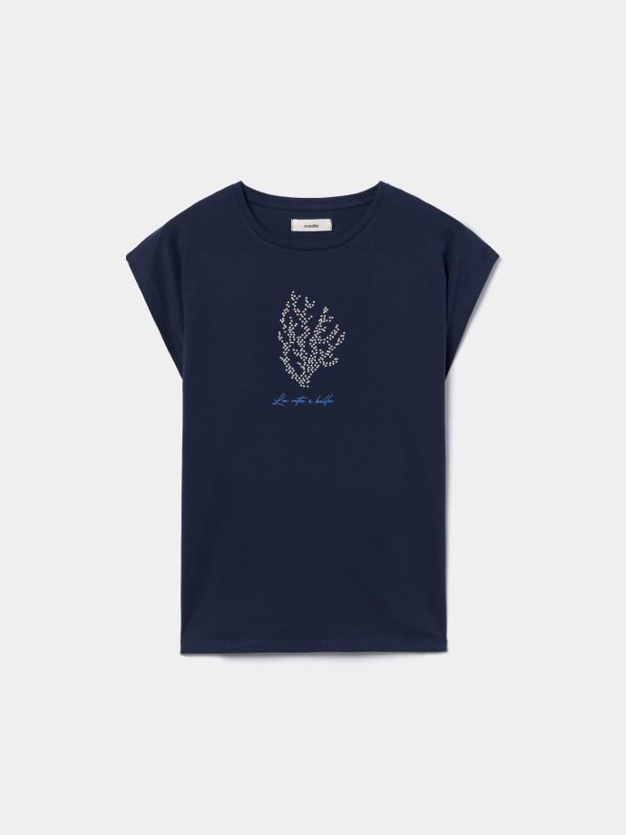T-shirt com aplica��o