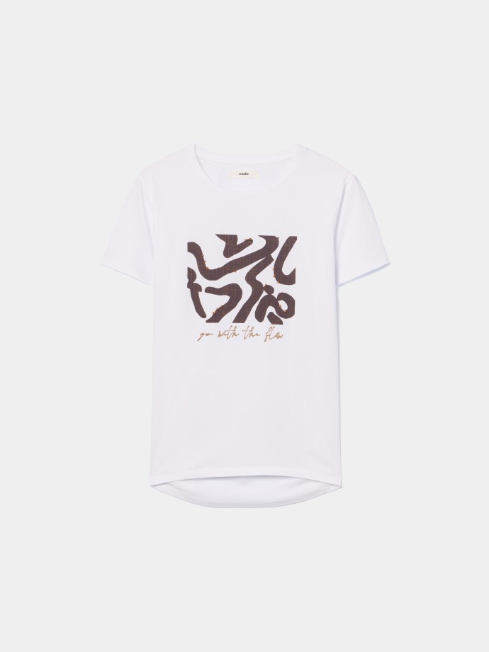 T-shirt com estampado frontal